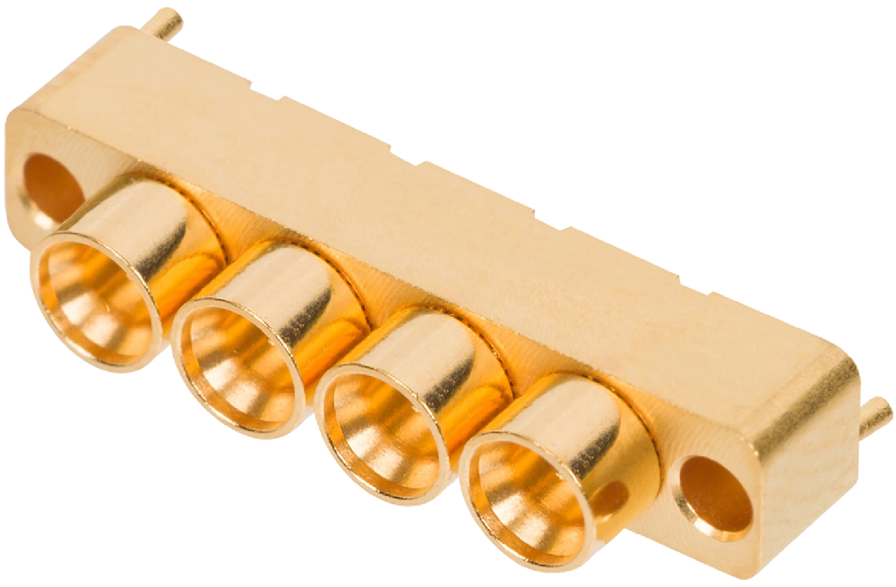 SMPM-XT Male PCB Surface Mount Connector, 4 Port, SB